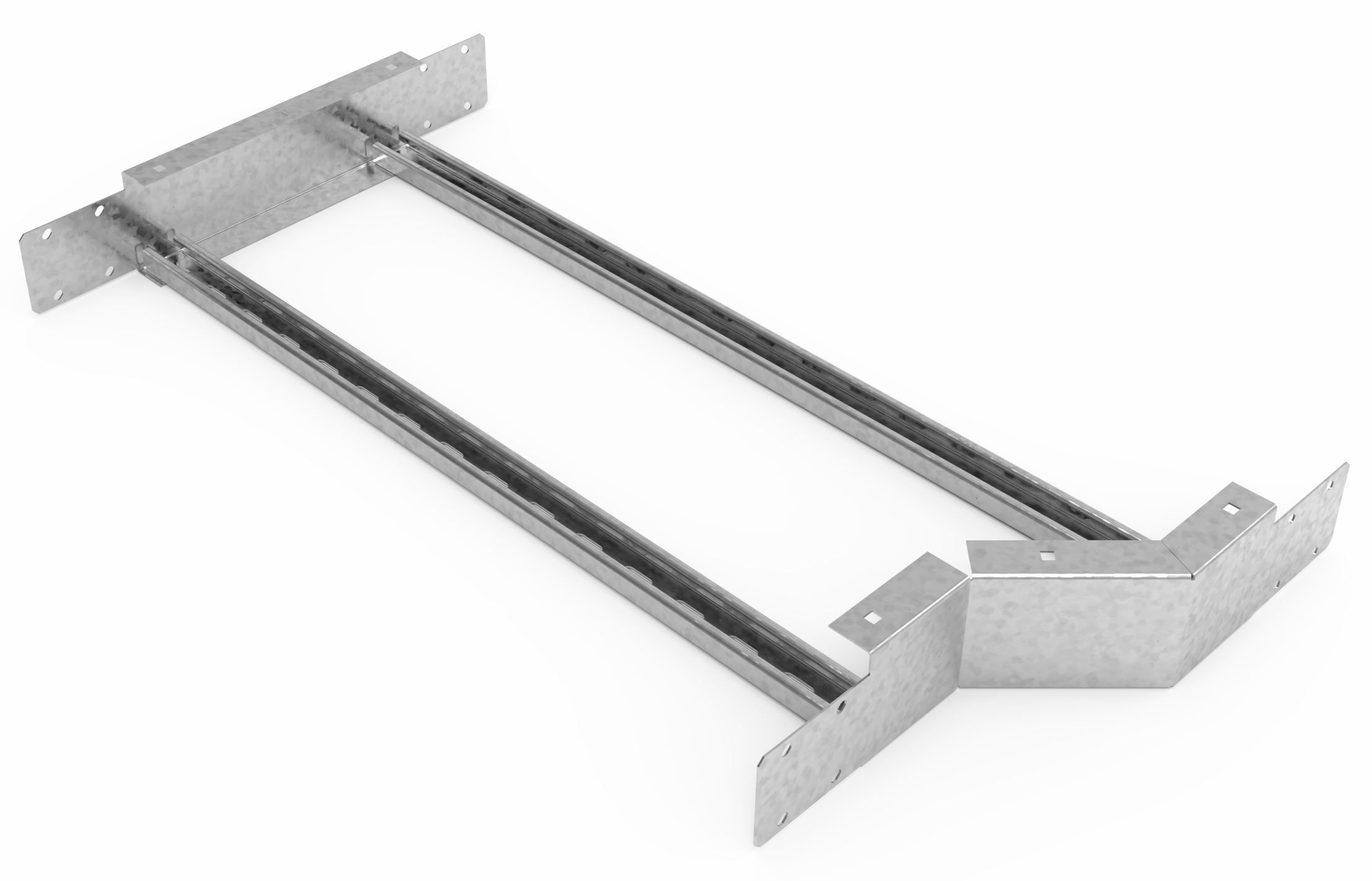 Кабельрост угловой  с R=100 мм редукторный левый  РУ1РЛ.900.200.100.2.2