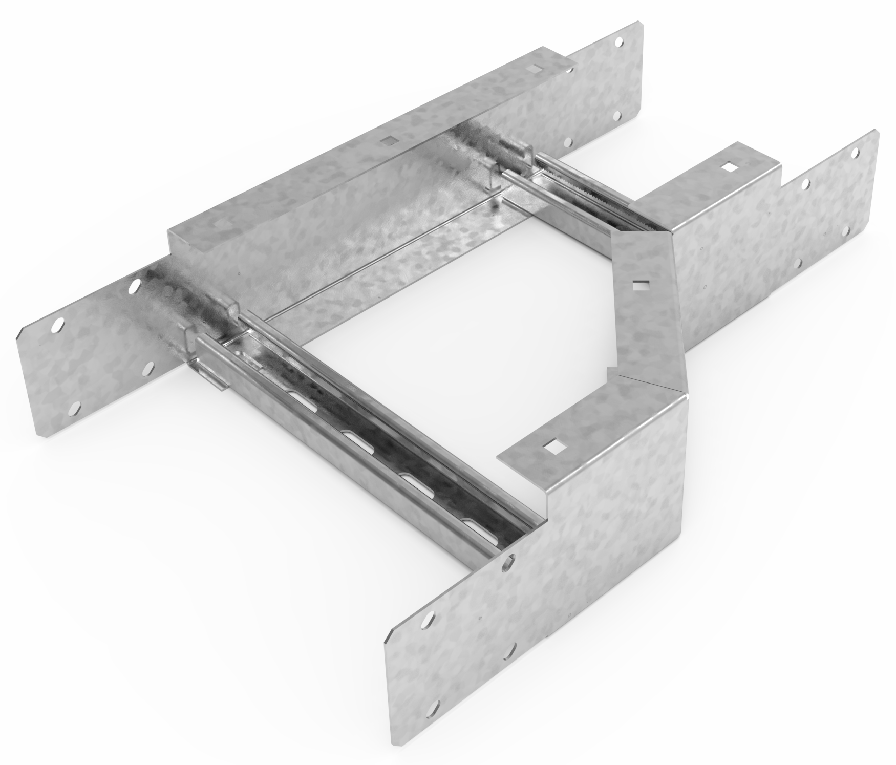 Кабельрост угловой  с R=100 мм редукторный правый РУ1РП.200.200.100.2.1