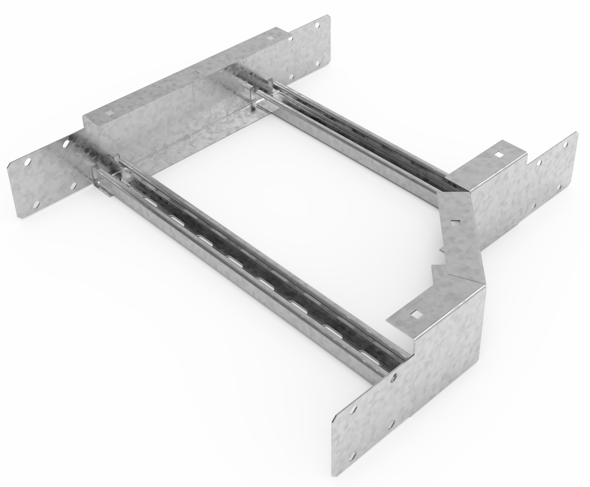 Кабельрост угловой  с R=100 мм редукторный правый РУ1РП.400.100.100.1,5.1