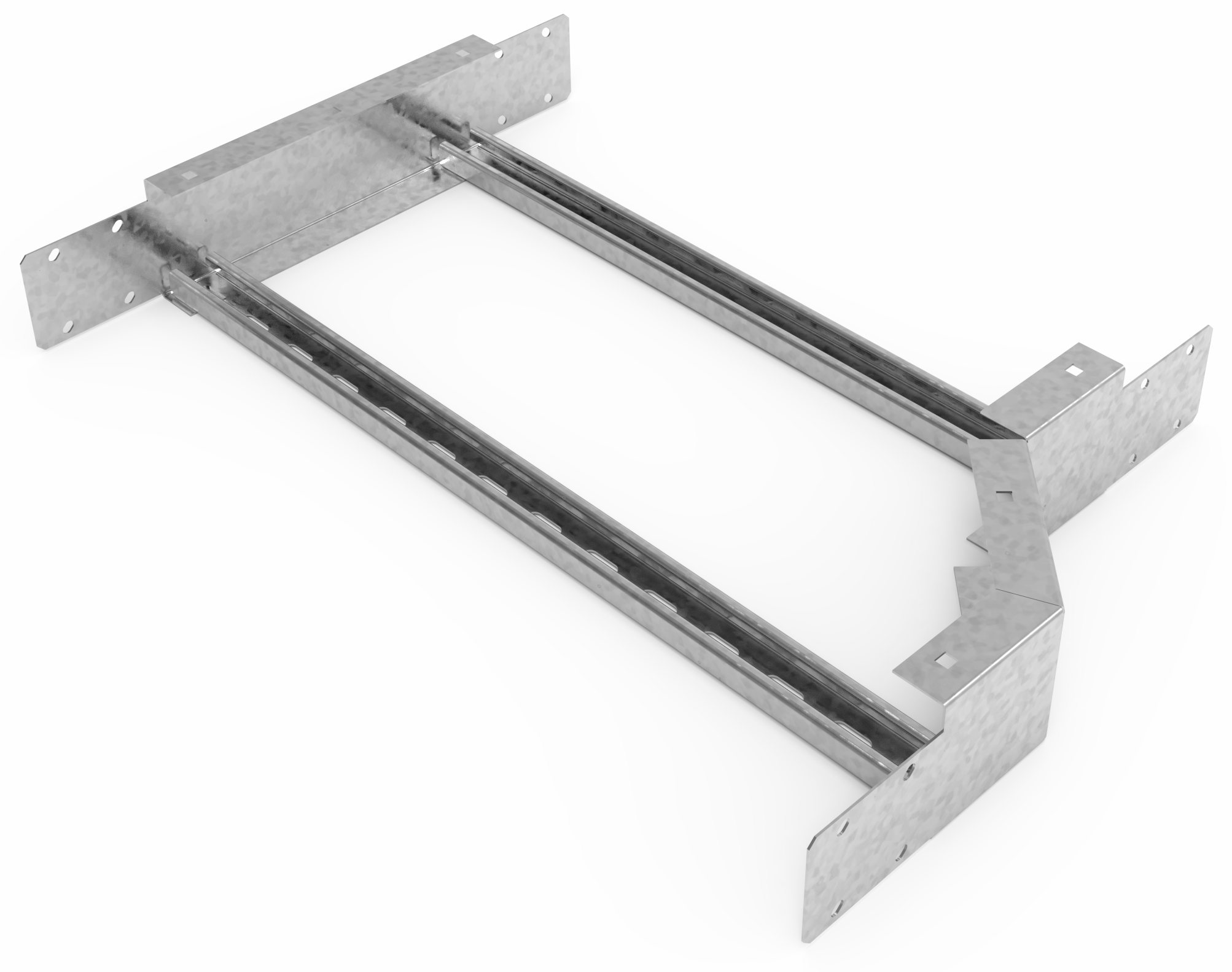 Кабельрост угловой  с R=100 мм редукторный правый РУ1РП.600.200.100.1,5.2