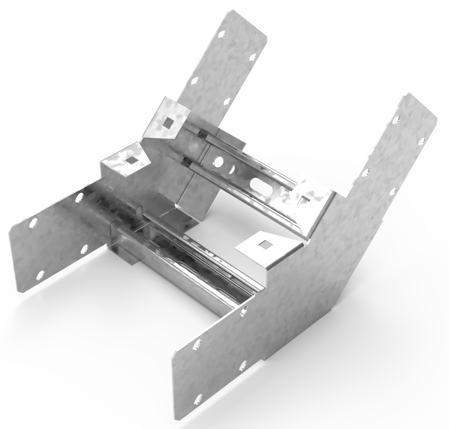 Кабельрост угловой  с R=100 мм 45 вверх РУ145В.300.150.100.3.1