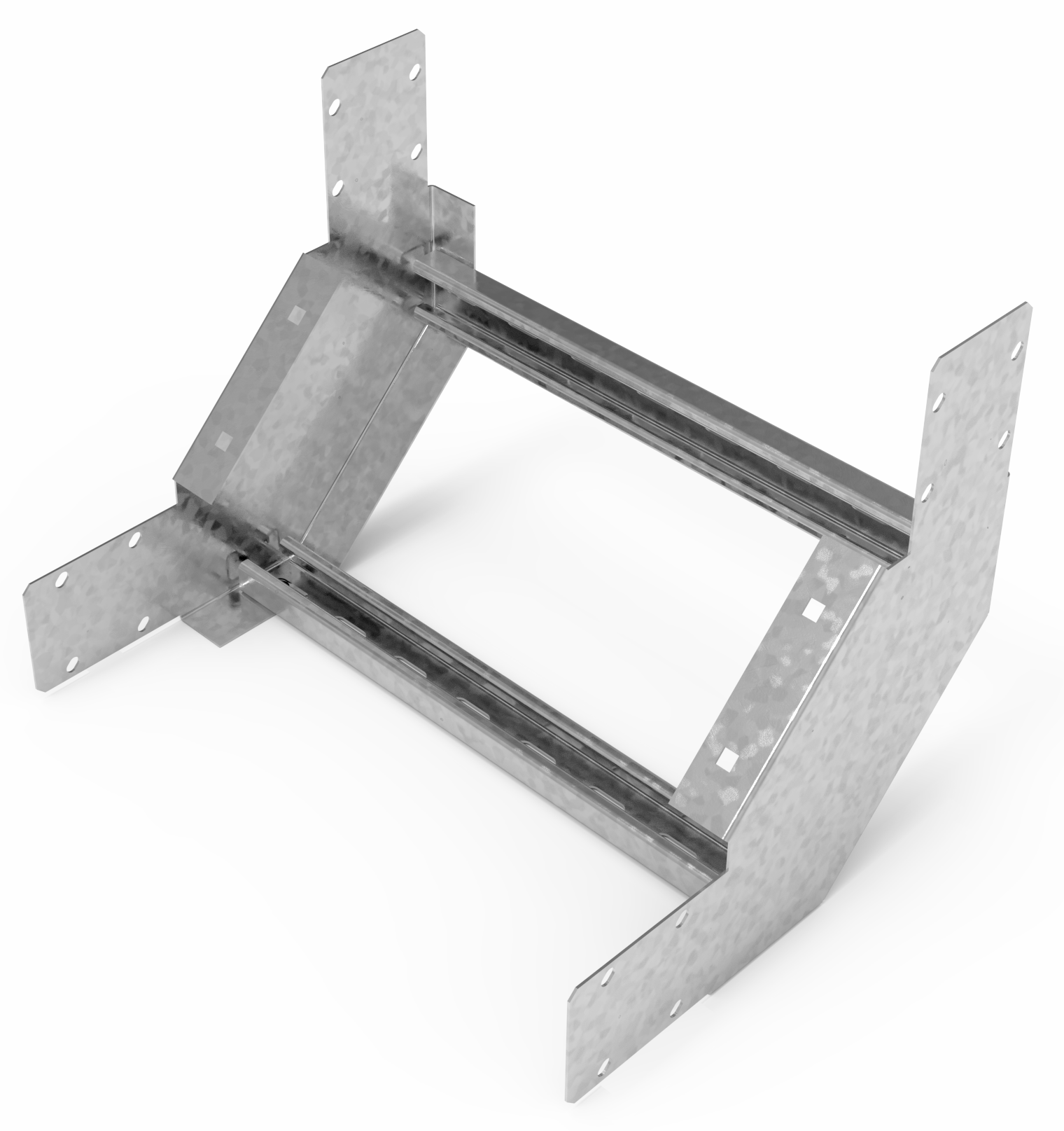 Кабельрост угловой  с R=100 мм 90 вверх РУ190В.400.200.100.3.1