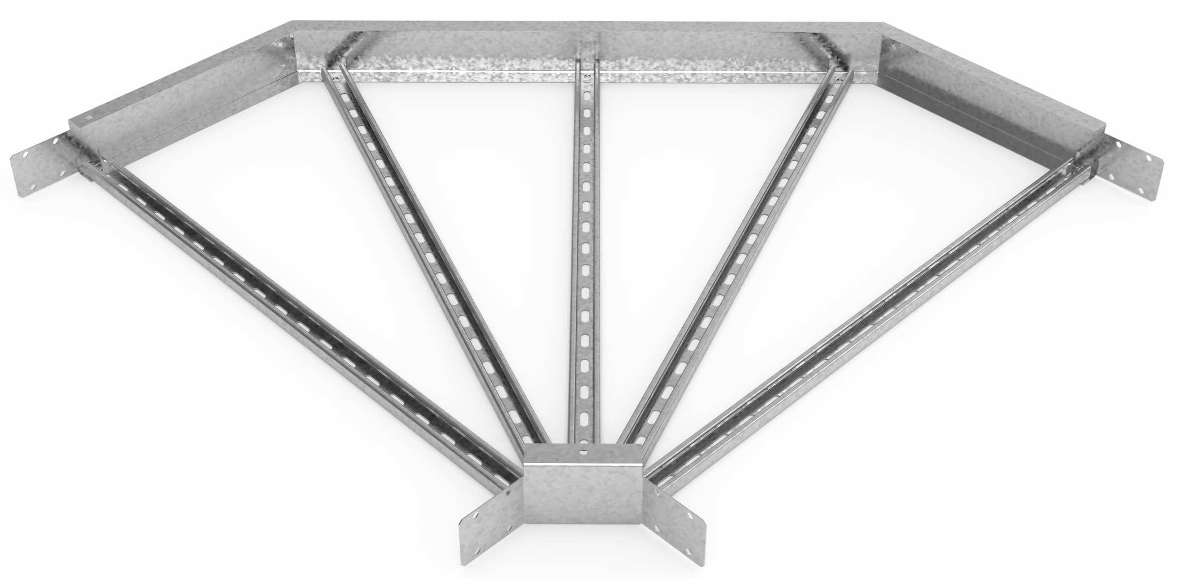 Кабельрост угловой  с R=100 мм 90 горизонтальный РУ190Г.1000.100.100.2.2