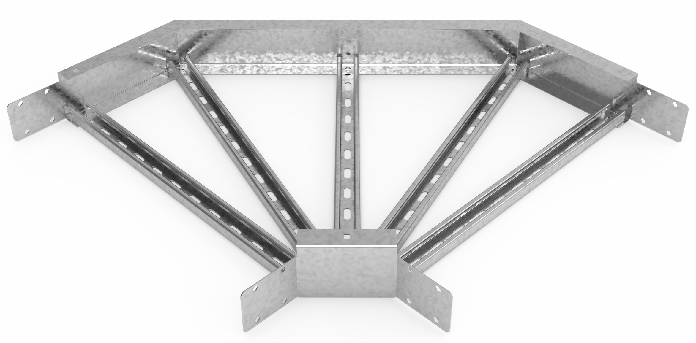 Кабельрост угловой  с R=100 мм 90 горизонтальный РУ190Г.600.100.100.1,5.1