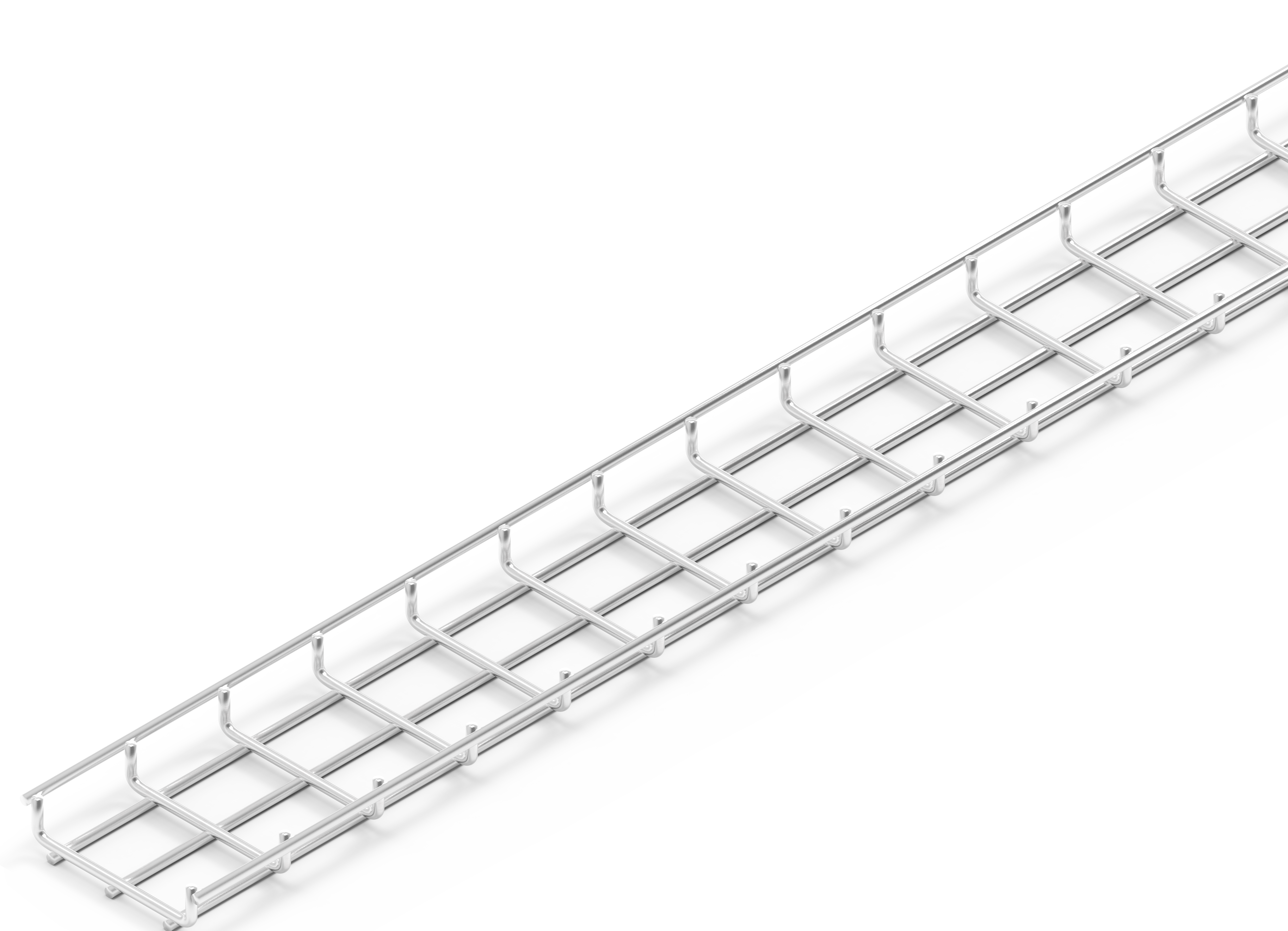 Лоток проволочный прямой усиленный диаметр проволоки 5 мм ППУ5.150.35.3000.10.6