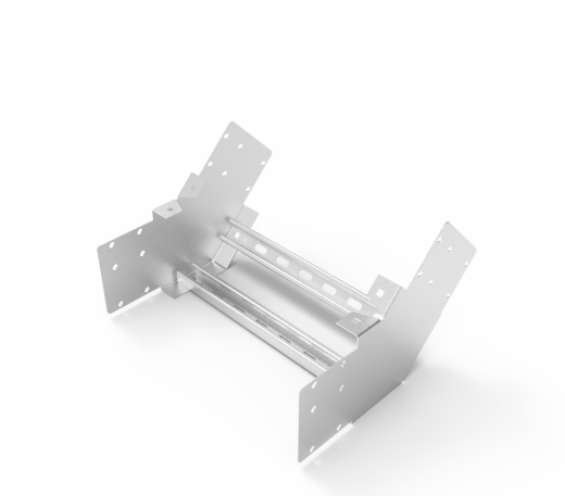 Кабельрост угловой  с R=100 мм 45 вверх РУ145В.400.150.100.1,5.2