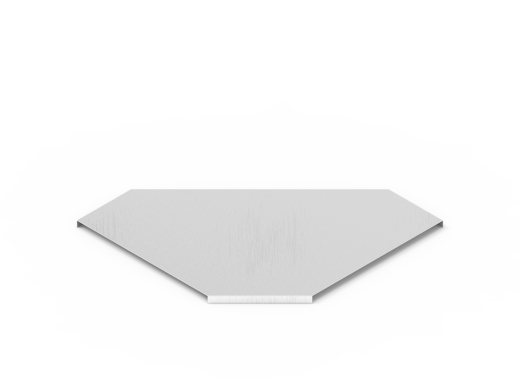 Крышка лотка углового НЛК20-У90 М1 AISI 304 (h=50мм,s=1,5мм)