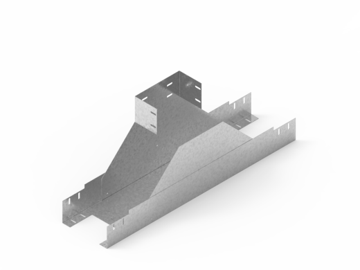 Лоток монтажный угловой тройниковый верх с разворотом ЛУТУ.300.200.954.1,5.1