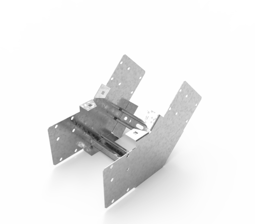 Кабельрост угловой  с R=100 мм 45 вверх РУ145В.300.150.100.3.1