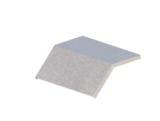 Крышка лотка монтажного углового 45 вниз ЛР45Н.300.10.250.1.6