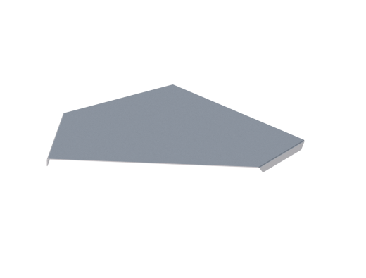 Крышка лотка монтажного углового 45 горизонтального ЛР45Г.400.15.460.1,5.1