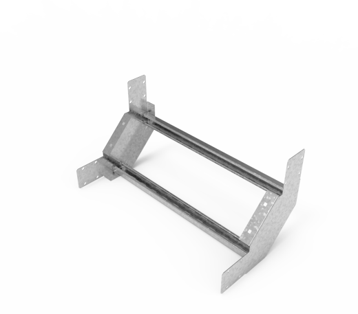 Кабельрост угловой  с R=100 мм 90 вверх РУ190В.600.100.100.3.1