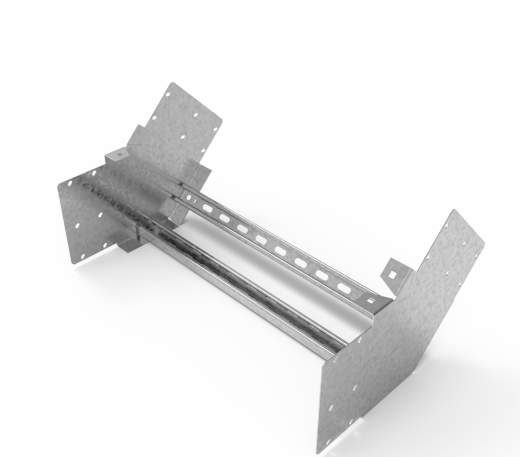 Кабельрост угловой  с R=100 мм 45 вверх РУ145В.600.200.100.2,5.1