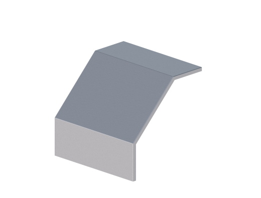 Крышка лотка монтажного углового 90 вниз ЛР90Н.400.15.356.2.1