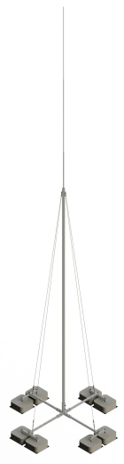 Мачта серии 40 вольностоящая для подвесных клетей на 4-опорной подставке шириной  1000 мм, высотой 1000 мм, длиной 7000 мм, толщиной (диаметром) 48 мм нержавеющая сталь ЗМПП.1000.1000.7000.48.6