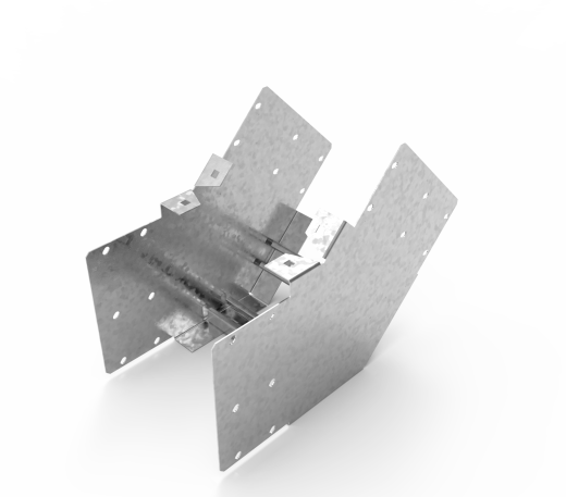 Кабельрост угловой  с R=100 мм 45 вверх РУ145В.300.200.100.2,5.1