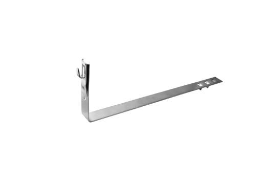 Держатель черепичный регулируемый шириной  30 мм, высотой 134 мм, длиной 430 мм, толщиной (диаметром) 2 мм с гальванопокрытием ЗДШР.30.134.430.2.5