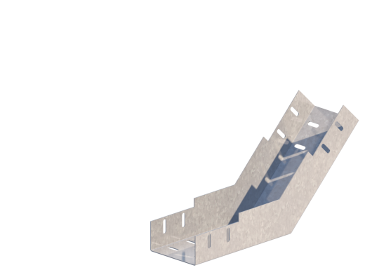 Лоток монтажный угловой 45 вверх ЛУ45В.100.50.366.1.4