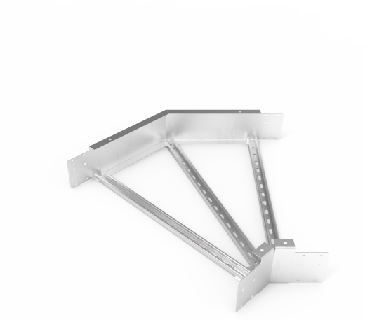 Кабельрост угловой  с R=100 мм 45 горизонтальный РУ145Г.800.150.100.1,5.2