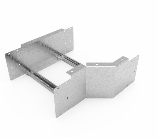 Кабельрост угловой  с R=100 мм редукторный левый  РУ1РЛ.500.200.100.2.1