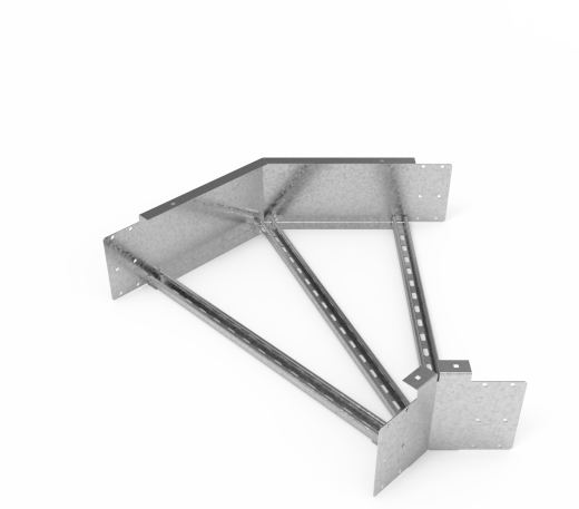 Кабельрост угловой  с R=100 мм 45 горизонтальный РУ145Г.900.200.100.3.1