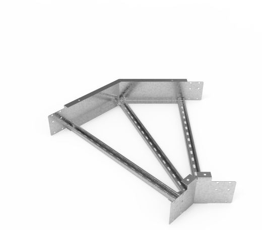 Кабельрост угловой  с R=100 мм 45 горизонтальный РУ145Г.800.150.100.3.1