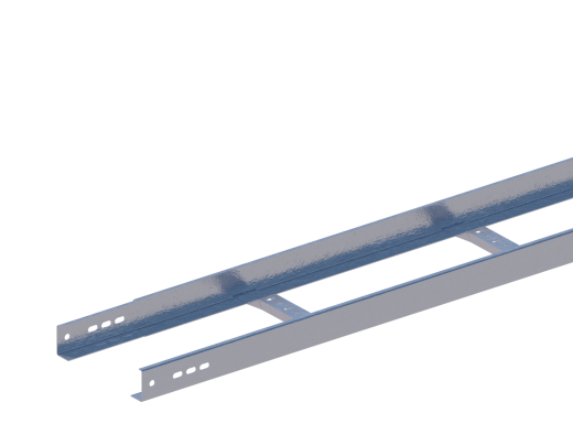 Лоток прямой НЛ20-П1,87ц УТ1,5 (h=50 мм, s=1,5 мм)