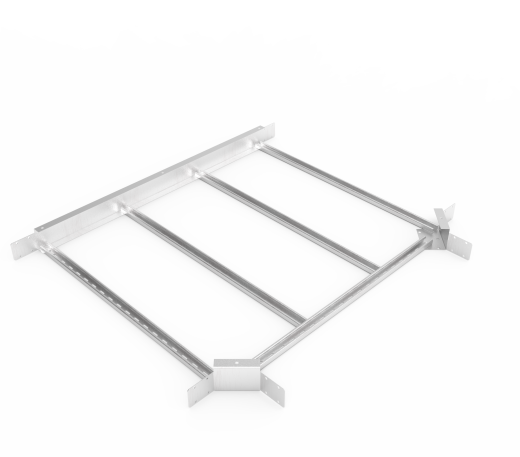 Кабельрост угловой  с R=100 мм тройниковый горизонтальный РУ1ТГ.1000.100.100.1,5.2