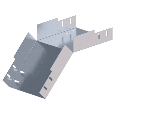 Лоток монтажный угловой 45 вниз ЛУ45Н.200.150.408.1,5.1