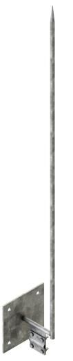 Мачта шпиль на дымоход шириной  100 мм, высотой 150 мм, длиной 1500 мм, толщиной (диаметром) 12 мм с горячеоцинкованным покрытием ЗМШД.100.150.1500.12.1 Мачта шпиль на дымоход шириной  100 мм, высотой 150 мм, длиной 1500 мм, толщиной (диаметром) 12 мм с горячеоцинкованным покрытием ЗМШД.100.150.1500.12.1
