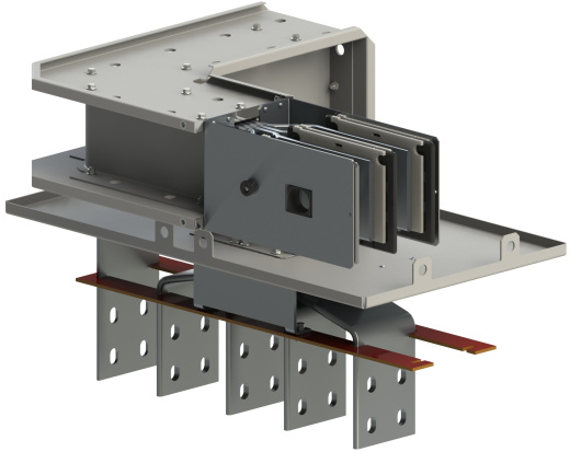 Секция присоединительная к шкафу угловая вертикальная в пространстве правая ШМА 5.10.5000.54