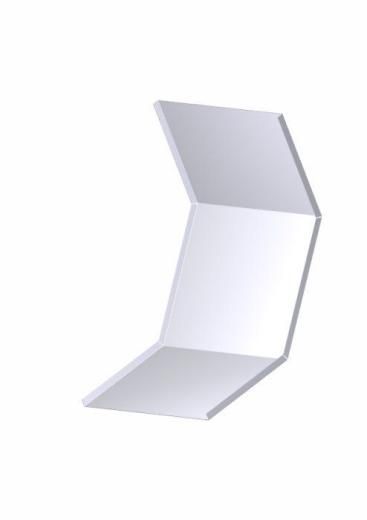 Крышка лотка углового НЛК30-У90Нц УТ2,5 (h=50мм,s=1,2мм, R-300)