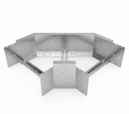 Кабельрост угловой  с R=100 мм 90 горизонтальный РУ190Г.500.200.100.1,5.1