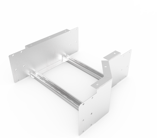 Кабельрост угловой  с R=100 мм редукторный правый РУ1РП.500.200.100.2.2