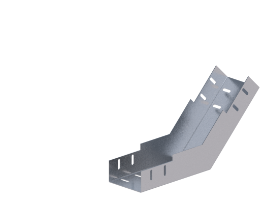 Лоток монтажный угловой 45 вверх ЛУ45В.100.80.386.2.1