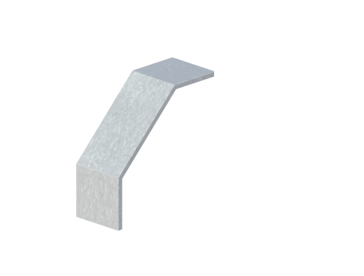 Крышка лотка монтажного углового 90 вниз  ЛР90Н.150.15.356.2.6