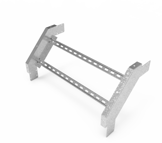 Кабельрост угловой  с R=100 мм 90 вниз РУ190Н.900.100.100.1,5.1