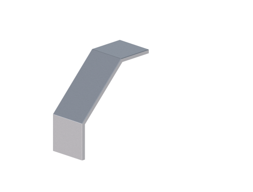 Крышка лотка монтажного углового 90 вниз  ЛР90Н.150.15.356.1,2.1