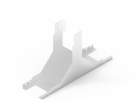 Лоток монтажный угловой тройниковый верх ЛУТВ.300.65.718.1.2
