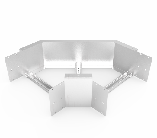 Кабельрост угловой  с R=100 мм 90 горизонтальный РУ190Г.500.200.100.2.2