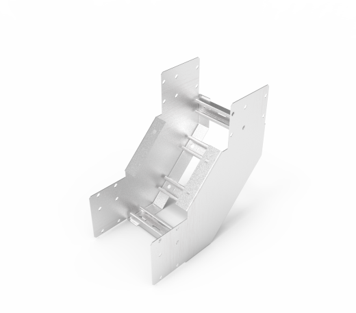 Кабельрост угловой  с R=100 мм 90 вверх РУ190В.300.150.100.1,5.2