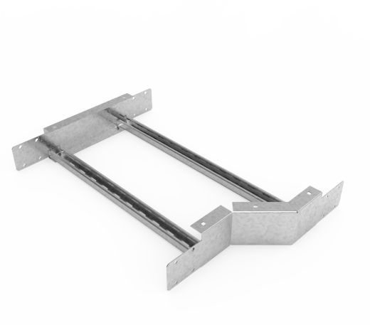 Кабельрост угловой  с R=100 мм редукторный левый  РУ1РЛ.600.100.100.3.1