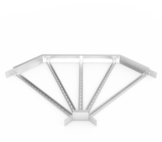 Кабельрост угловой  с R=100 мм 90 горизонтальный РУ190Г.1000.100.100.2.2