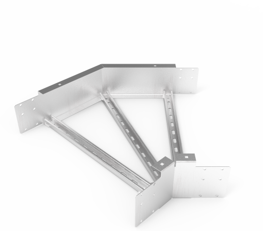 Кабельрост угловой  с R=100 мм 45 горизонтальный РУ145Г.600.150.100.2.2