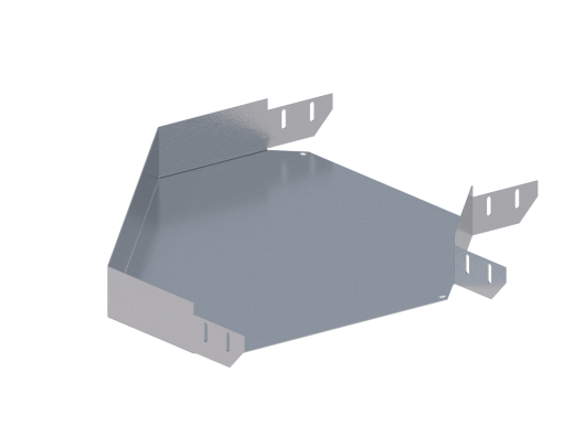 Лоток монтажный угловой 90 горизонтальный ЛУ90Г.600.65.828.1,5.1