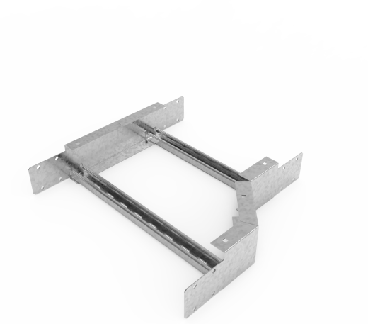Кабельрост угловой  с R=100 мм редукторный правый РУ1РП.400.100.100.3.1