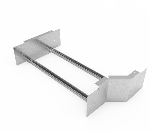 Кабельрост угловой  с R=100 мм редукторный левый  РУ1РЛ.800.200.100.3.1