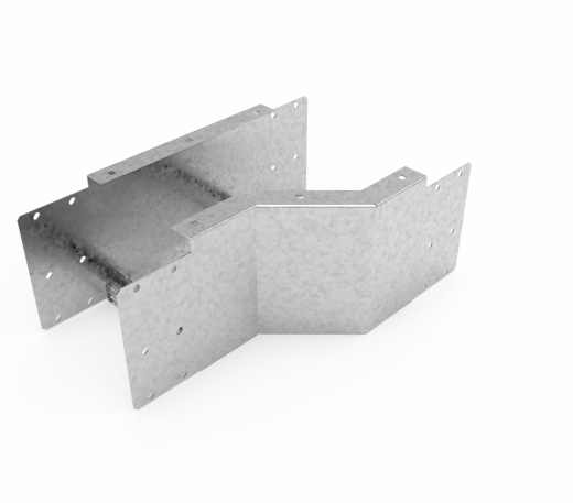 Кабельрост угловой  с R=100 мм редукторный левый  РУ1РЛ.400.100.100.2.1