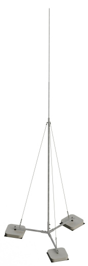 Мачта серии 40 вольностоящая для подвесных клетей на треноге шириной  750 мм, высотой 750 мм, длиной 3000 мм, толщиной (диаметром) 33 мм нержавеющая сталь ЗМПТ.750.750.3000.33.6