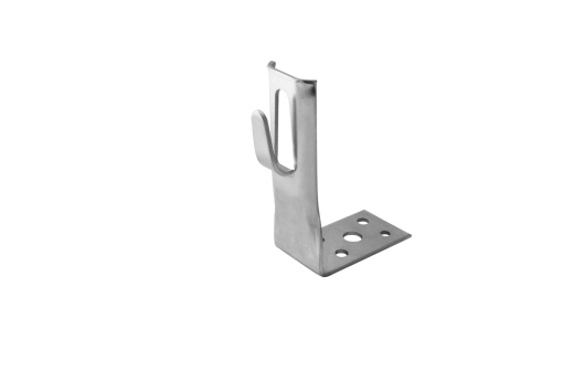 Держатель угловой зажимной шириной  30 мм, высотой 173 мм, длиной 70 мм, толщиной (диаметром) 2 мм с горячеоцинкованным покрытием ЗДУЗ.30.173.70.2.1